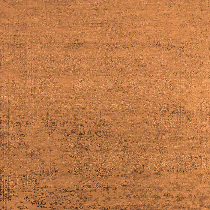 Square Oriental Orange Industrial Rug, urb2550org