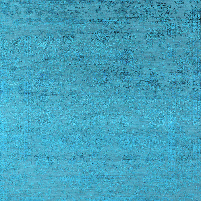 Square Oriental Light Blue Industrial Rug, urb2550lblu