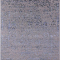 Square Machine Washable Industrial Modern Dark Gray Rug, wshurb2550