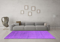 Machine Washable Oriental Purple Industrial Rug, wshurb2550pur