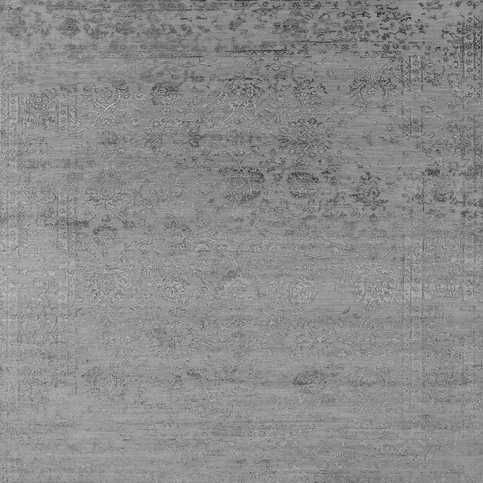 Square Oriental Gray Industrial Rug, urb2550gry