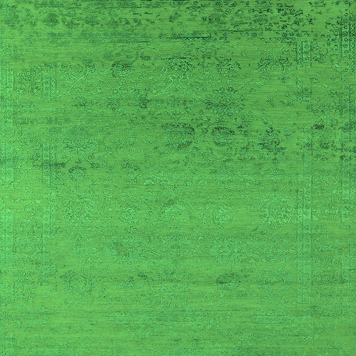Square Oriental Green Industrial Rug, urb2550grn