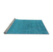 Sideview of Machine Washable Oriental Light Blue Industrial Rug, wshurb2550lblu