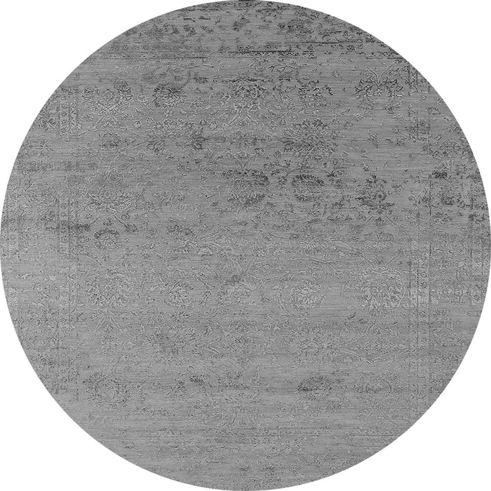 Round Oriental Gray Industrial Rug, urb2550gry