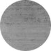 Round Oriental Gray Industrial Rug, urb2550gry