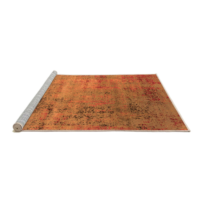 Sideview of Machine Washable Oriental Orange Industrial Area Rugs, wshurb2551org