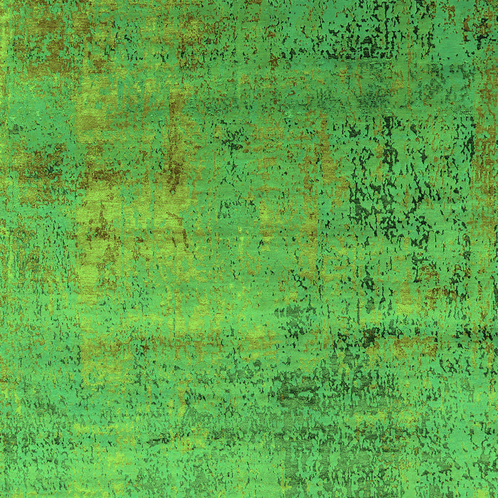 Machine Washable Oriental Green Industrial Area Rugs, wshurb2551grn