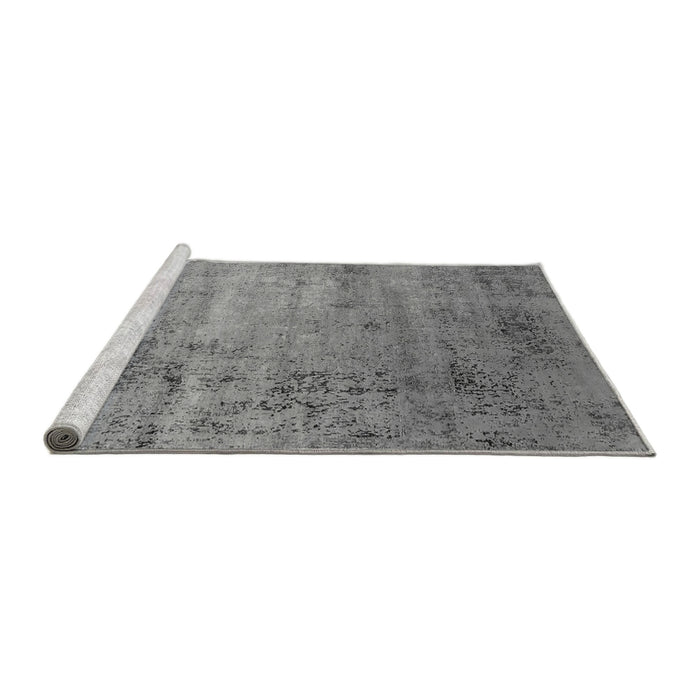 Sideview of Machine Washable Oriental Gray Industrial Rug, wshurb2551gry