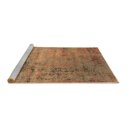Sideview of Machine Washable Oriental Brown Industrial Rug, wshurb2551brn