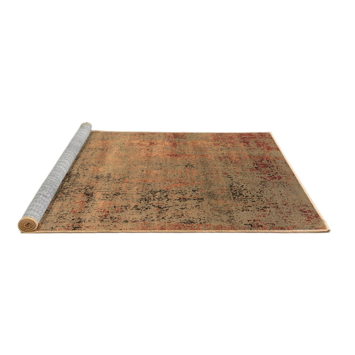 Sideview of Machine Washable Oriental Brown Industrial Rug, wshurb2551brn