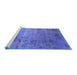 Sideview of Machine Washable Oriental Blue Industrial Rug, wshurb2551blu