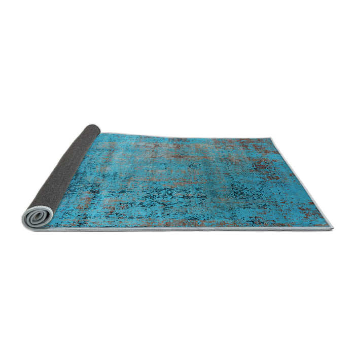 Sideview of Oriental Light Blue Industrial Rug, urb2551lblu