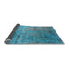 Sideview of Oriental Light Blue Industrial Rug, urb2551lblu