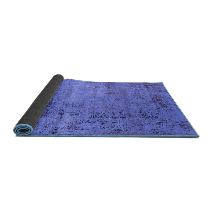 Sideview of Oriental Blue Industrial Rug, urb2551blu