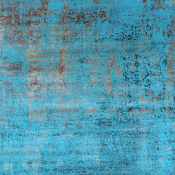 Square Oriental Light Blue Industrial Rug, urb2551lblu