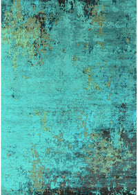 Oriental Turquoise Industrial Rug, urb2552turq