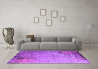 Machine Washable Oriental Purple Industrial Rug, wshurb2552pur