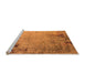 Sideview of Machine Washable Oriental Orange Industrial Area Rugs, wshurb2552org