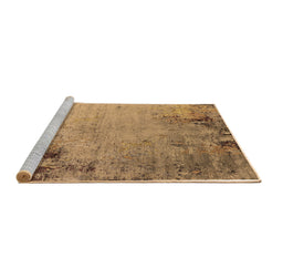 Sideview of Machine Washable Oriental Brown Industrial Rug, wshurb2552brn