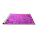 Sideview of Machine Washable Oriental Pink Industrial Rug, wshurb2552pnk