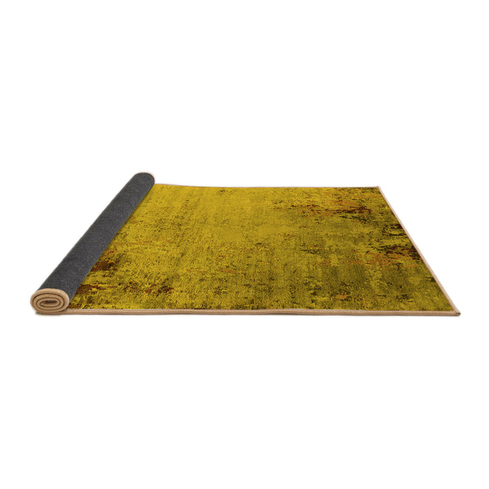 Sideview of Oriental Yellow Industrial Rug, urb2552yw