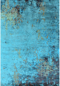 Oriental Light Blue Industrial Rug, urb2552lblu