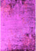 Machine Washable Oriental Pink Industrial Rug, wshurb2552pnk