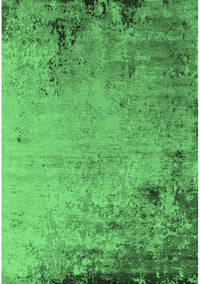 Oriental Emerald Green Industrial Rug, urb2552emgrn