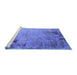 Sideview of Machine Washable Oriental Blue Industrial Rug, wshurb2552blu