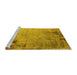 Sideview of Machine Washable Oriental Yellow Industrial Rug, wshurb2552yw