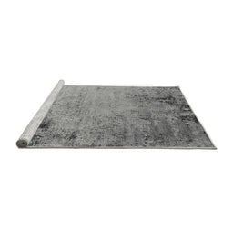 Sideview of Machine Washable Oriental Gray Industrial Rug, wshurb2552gry