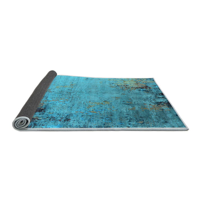 Sideview of Oriental Light Blue Industrial Rug, urb2552lblu