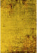 Machine Washable Oriental Yellow Industrial Rug, wshurb2552yw