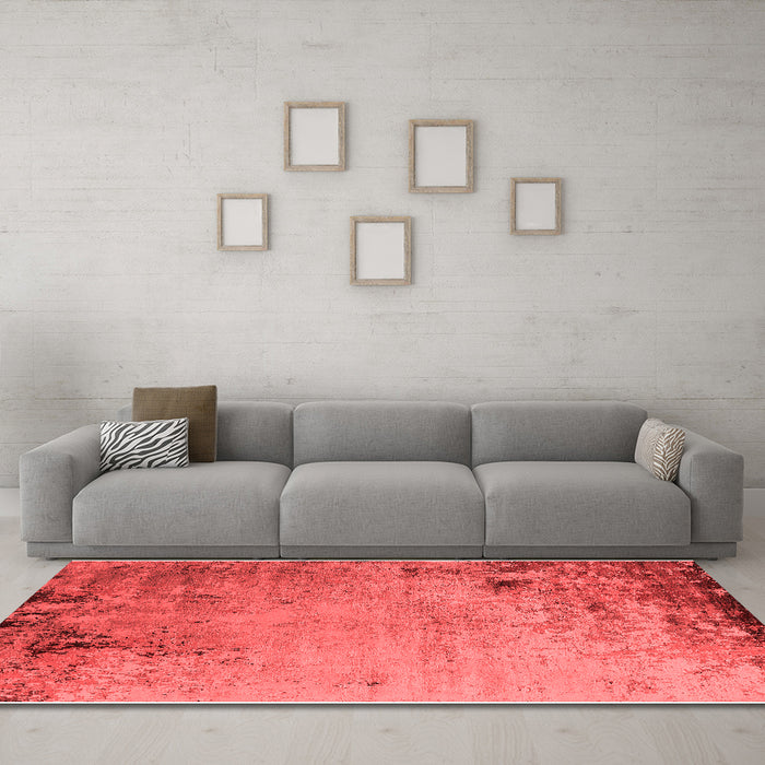 Industrial Red Washable Rugs