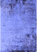 Machine Washable Oriental Blue Industrial Rug, wshurb2552blu