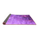 Sideview of Oriental Purple Industrial Rug, urb2553pur