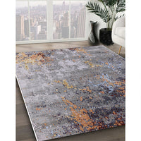 Mid-Century Modern Puce Purple Oriental Rug, urb2553