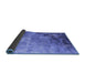 Sideview of Oriental Blue Industrial Rug, urb2553blu