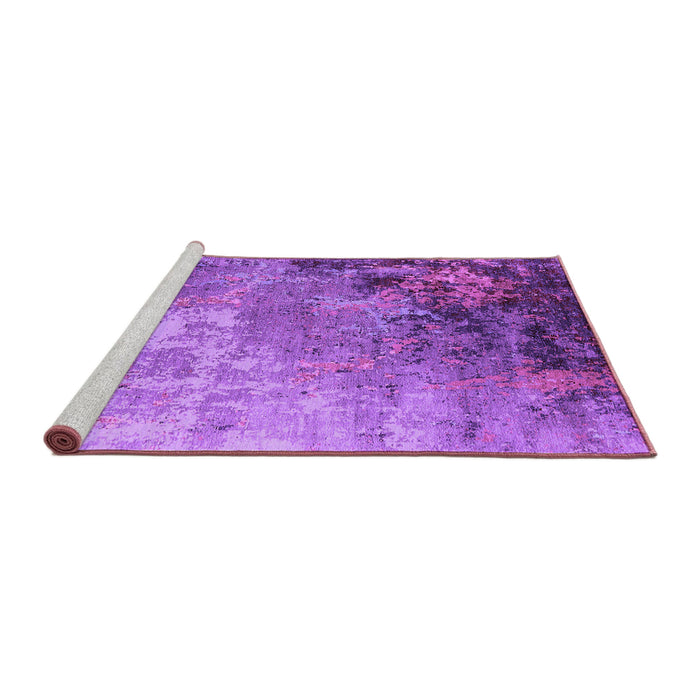 Sideview of Machine Washable Oriental Purple Industrial Area Rugs, wshurb2553pur
