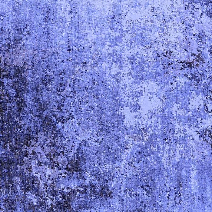 Square Machine Washable Oriental Blue Industrial Rug, wshurb2553blu