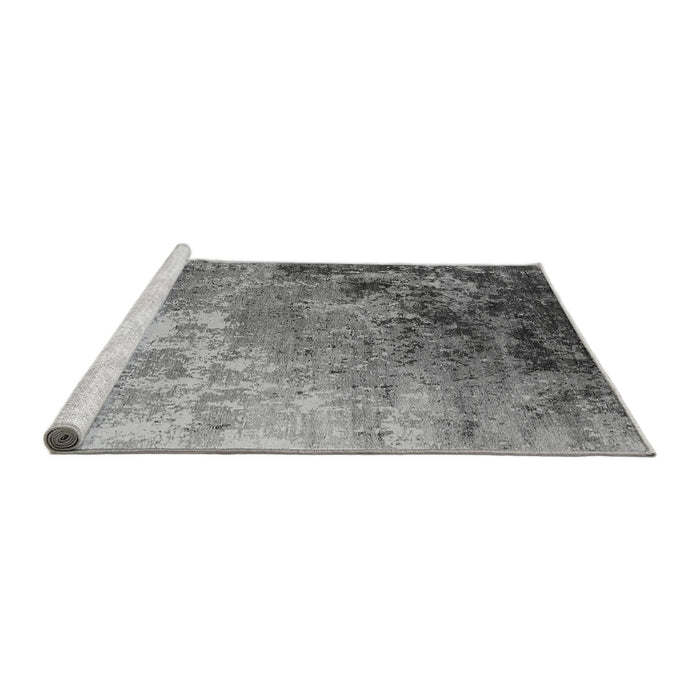 Sideview of Machine Washable Oriental Gray Industrial Rug, wshurb2553gry