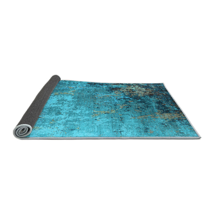 Sideview of Oriental Light Blue Industrial Rug, urb2553lblu
