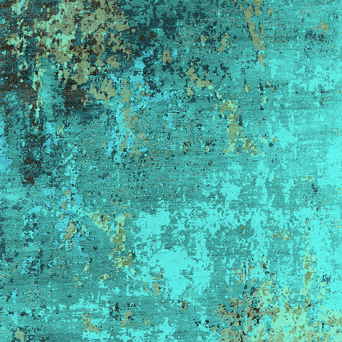 Machine Washable Oriental Turquoise Industrial Area Rugs, wshurb2553turq