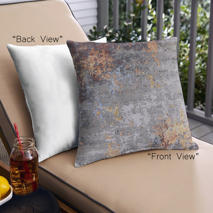 Front View of Mid-Century Modern Urban Square Puce Purple Throw Pillow, 18 inch by 18 inch, pwurb2553