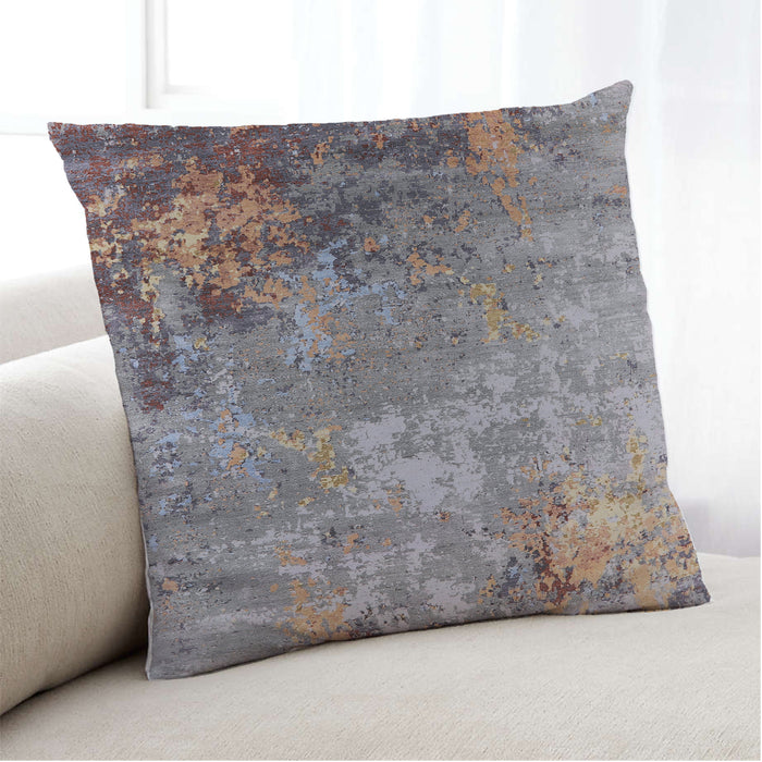 Lifestyle Image of Mid-Century Modern Urban Square Puce Purple Throw Pillow, 18 inch by 18 inch, pwurb2553