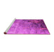 Sideview of Machine Washable Oriental Pink Industrial Rug, wshurb2553pnk