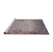 Sideview of Machine Washable Industrial Modern Rosy Brown Pink Rug, wshurb2554
