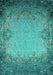 Oriental Turquoise Industrial Rug, urb2554turq