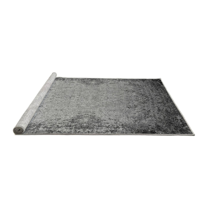Sideview of Machine Washable Oriental Gray Industrial Rug, wshurb2554gry