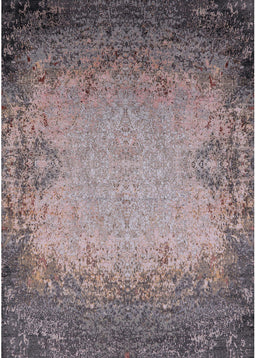 Mid-Century Modern Rosy Brown Pink Oriental Rug, urb2554